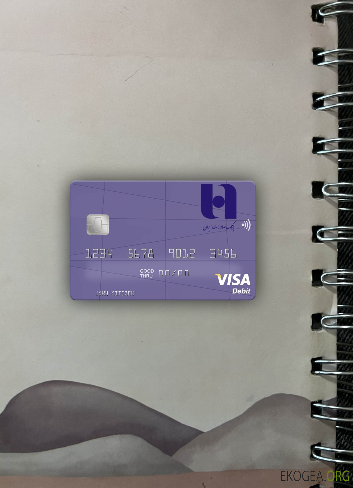 Iran Bank Saderat Iran carte de débit visa photolook ,